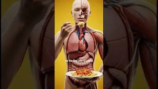 Pasta Inside Your Body | Complete Digestion Explained (3D Animation) #ai #shorts #shortsfeed #viral