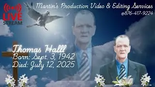 live Streaming For the Late THOMAS HALL on Tuesday September 23, 2025 @ 10am