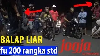 video full !! Ramai Liaran  FU 200 cc rangka std  Kampret ( jogja ) vs CMC ( jogja )