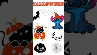 Tattoo Halloween #art #artzl #tattoo #tattooideas #tattooart #halloween #pumpkin #stitch #bat #cat