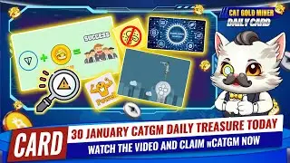 30 January CATGM Daily Treasure Today⚡️CAT GOLD MINER OFFICIAL