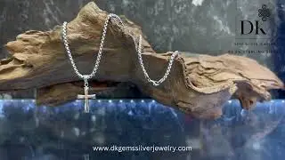 Round Box Chain Silver Necklace