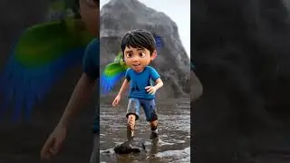The Rainy Jungle Escape &ndash; Ayaan and the Brave Parrot#viral #youtubeshorts #animation #moralstories