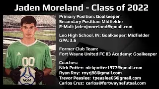 Jaden Moreland Soccer Highlight Film Recruiting Tape