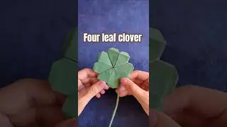 Easy Origami Lucky Four Leaf Clover Tutorial #origami #art #diy #fourleafclover