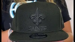 New Orleans Saints TEAM-BASIC BLACKOUT SNAPBACK Hat by New Era