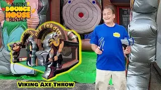Austin Bounce House Rentals - Inflatable Axe Throw Game Rentals in Austin TX! - Viking Axe Throw