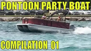 PONTOON PARTY BOAT ST CLAIR RIVER COMPILATION 01