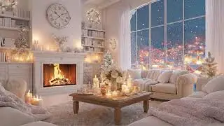 🎹🔥 Soothing Winter Piano Gentle Snowfall & Fireplace Sounds in Your Own Cozy Room