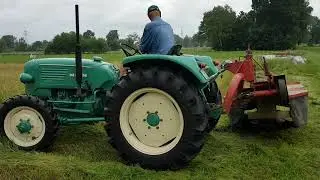 MAN Ackerdiesel 4N2 Traktor m&auml;hen mit KM22 - Part 1