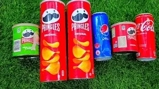 Satisfying Video | Unpacking  M&M'S and Pringles with coca-cola pepsi ASMR