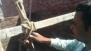 go ka Nag Wall banane ka trika /Bans ko rassa bandhne Ka Tarika / Shahzad construction work