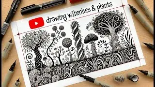 Whimsical Trees & Plants: Pen and Ink Drawing