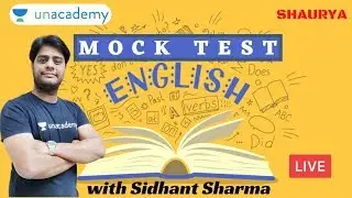 English Mock Test for CDS/CAPF 2020 | UPSC CDS/CAPF AC 2020 | English by Sidhant Sharma