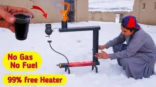 Waste oil heater?? Daly life hacks #virel video no gas no fuel 99% free heater no Winter 