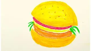 Sandwich drawing easy-easy drawing/drawing a sandwich/draw sandwich #shorts