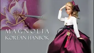 Magnolia - Making a Korean Hanbok Doll Dress in Royal Thai Silk