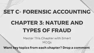 Important MCQs |  Forensic Accounting Chapter 3 | SPOM Prep Buddy | ICAI Self-Paced Module