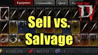 Diablo 4 - Sell or Salvage your Loot? The Breakdown