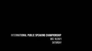 International Public Speaking Championship IPSC 2021 MS Talks
