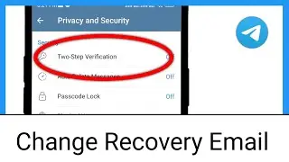 How To Change Recovery Gmail Id In Telegram Two Step Verification In Hindi