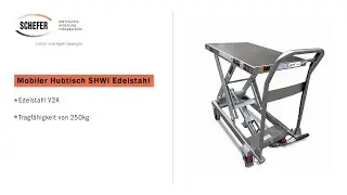 Schefer Mobiler Hubtisch SHWI Edelstahl
