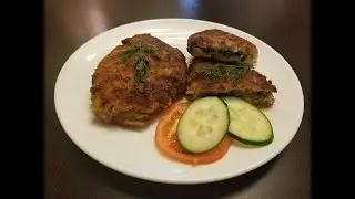 Fish Zraza with mushrooms (Fish cutlet with mushrooms filling)