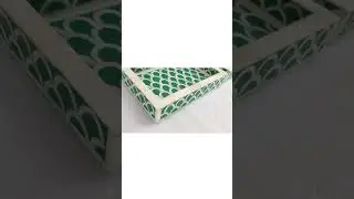 GREEN BONE INLAY TRAY #boneinlaysideboard #homedecor #inlay #furniture #handmade #finefurniture