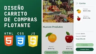 Diseño Carrito de Compras Flotante en HTML, CSS y JavaScript | Tutorial