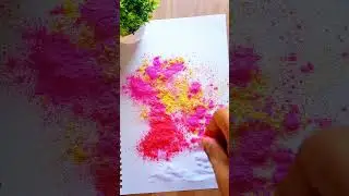 Drawing Radha Krishna with ABIR GULAL | Holi specialrawing | Abir / Gulal se Drawing