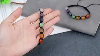 7 Chakra Stone Yoga Bracelet Reiki Healing Crystal Bracelets