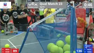 VEX Worlds 2016 - VRC Middle School - Spirit - Qual 23 (4004X 2533B) 152 vs 190 (4221C 7646A)