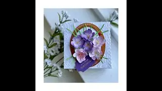 Spellbinders The Snow Garden Crocus and Ladybug Card and Box