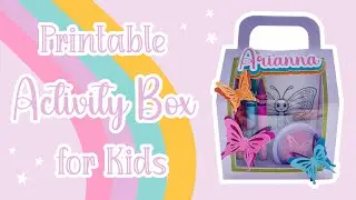 DIY Printable Activity Box for Kids / Editable Party Box Template / Birthday Craft Idea