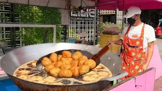 Long Queue! Amazing Fried Shrimp Cake & Spring rolls - Freshly Cooked to Order | Thai Street Food