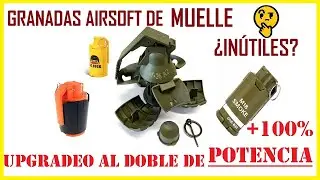 ⚪Granada CQB airsoft BARATA y POTENTE 💣💪 UPGRADE granada muelle M26 al DOBLE de potencia
