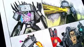 Drawing Skibidi Toilet 68 (part 1) / Attack of Upgraded Titan Tv Man