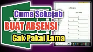 Cara Membuat Absen di Excel Dengan Mudah dan Cepat