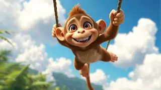 🐒 Monkey Swing Song | Jungle Adventure Tune for Kids | Swing, Flip & Laugh with Monkeys! 🌴🎶