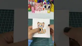✂️ DIY Paper Cat with Moving Eyes 👀 | Easy & Cute Craft #shorts #craft #diy #art #cute