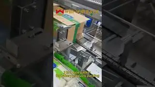 3 in 1 case packer for bakery products packing #casepacker #foodpackaging #casepacking #shorts