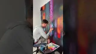 &ldquo;Raindrop Dance&rdquo; Acrylic Cityscape Painting Start to Finish