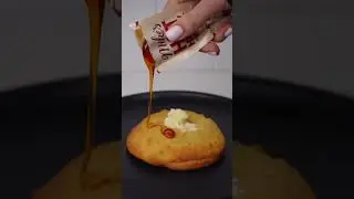 Corn bread cookies topped with Mikes Hot Honey 🌽🍞🍯 #youtubeshorts #food #longisland #cookies