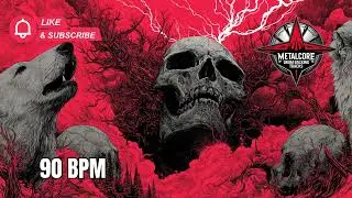 90 BPM Metalcore Drum Backing Track | Heavy Stomp Groove | Royalty Free Drum Track