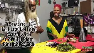 Red Leaf Lettuce Salad with Curried Plum Pine Nut Sauce - Dr. Aris LaTham Pt. 1 || Raw Vegan Salad