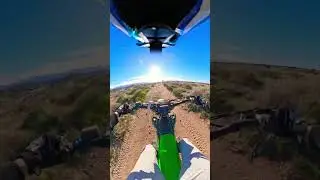 Kx450 desert riding #kawasaki #kx450 #dirtbike #gopro