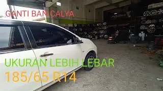 Mengganti ban CALYA SIGRA dengan tapak lebih lebar dari standar pabrik 185/65 R14