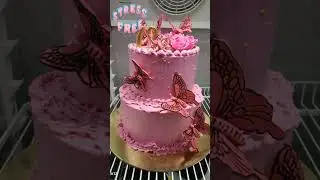 Butterfly​Cake​ Birthday Cute Small នំខេកតូចធំស្អាត #cake #birthday #dessert #shorts #viral #food