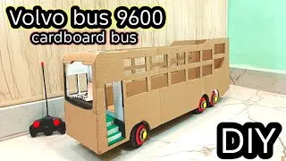 Working RC Volvo 9600 Bus from Cardboard 😱🚌 | Full Handmade Build Tutorial 💯
