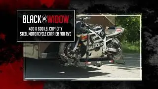 Black Widow Steel Motorcycle Carrier for RVs